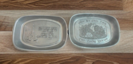 2X Pew Tarex Jesus and Duratale Leonard Give Us This Day Christian Pewter Plates - £12.94 GBP