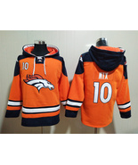 Bo Nix Broncos Orange Lace-Up Pullover Hoodie - $79.00