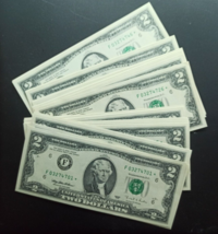 1995 $2 Two Dollar STAR Note Atlanta UNCIRCULATED Crisp CONSECUTIVE Orde... - $14.80