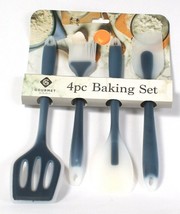 Gourmet Kitchen 4 Piece Baking Set Spatula Spoontula Basting Brush &amp; Turner - £19.11 GBP
