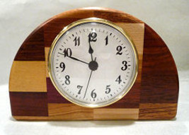 Wooden Segmented Half-Round Clock by G3 Studios (#11596) - £59.95 GBP