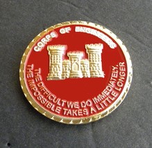 US Army Corps of Engineers Challenge Coin Embossed 1.5 inches - $12.64