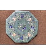 12&quot; Green Marble table top Semi Precious Mother of Pearl Gemstone Handma... - $818.57 CAD