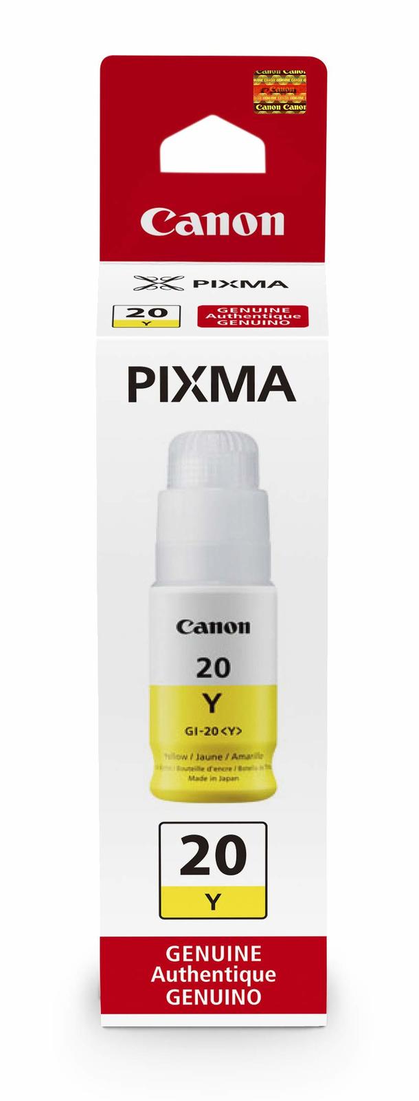Canon GI-20 Yellow Ink Bottle, Compatible to PIXMA G6020 and G5020 MegaT... - $11.00