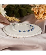 Bracelet Adjustable Clear Crystal Turkish Eye For women Color Blue Gift - $274.45 MXN
