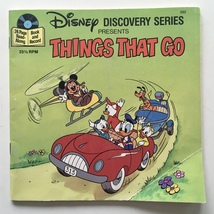 Disney Discovery Series Presents: Things That Go 7&#39; Vinyl Record / 24 Page Book - £67.61 GBP
