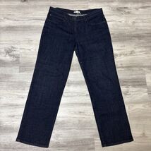 Eileen Fisher Jeans Womens M Petite Dark Blue Denim Stretch Straight Leg... - €24,73 EUR