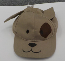 Baseball Cap Dog One Size Brown Hat Ears Black Face Spot Adjustable Hook... - £7.88 GBP