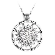 6X324 - High-Polished 925 Sterling Silver Chain Pendant with AAA Grade CZ  in Cl - $129.05 CAD