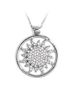6X324 - High-Polished 925 Sterling Silver Chain Pendant with AAA Grade C... - $129.05 CAD