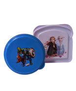 Disney Frozen Marvel Avengers Lunch Sandwich And Round Containers for Ch... - £3.20 GBP