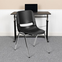 Black Plastic Stack Chair RUT-18-BK-CHR-GG - £84.69 GBP