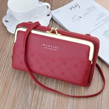 Women Bag Big Screen Phone Bag Women&#39;s Wallet Long Zipper Shoulder Bag Fashion M - £25.06 GBP