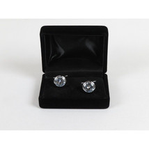 Men J.Valintin Cufflinks by Vitorofolo for French Cuff Shirt V35-10 Silver Stone image 3