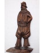 Vintage Man Wooden Sculpture Figurine Hand Carved 12&quot; Home Decor Collect... - €40,57 EUR