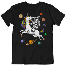 Astronaut Riding Unicorn Fantasy Unisex T-Shirt - £22.03 GBP