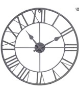 Wall Clock 24D GREY METAL CLOCK - £256.31 GBP