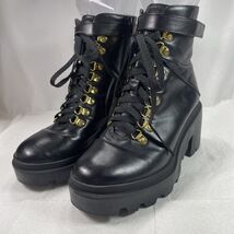 Womens Black Combat Boots Size 7 Lace-Up Loop w/Zip-up Close Chunky Plat... - €17,13 EUR Womens Black Combat Boots Size 7 Lace-Up Loop w/Zip-up Close Chunky Plat... - €17,13 EUR