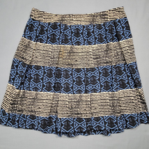 Maison Jules Women Skirt Size M Blue Mini Preppy Geo Stripe Classic A-Li... - £10.04 GBP