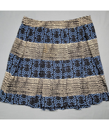 Maison Jules Women Skirt Size M Blue Mini Preppy Geo Stripe Classic A-Li... - £9.90 GBP