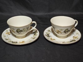 Vintage ROYAL DOULTON England Coffee Cup &amp; Saucer LARCHMONT Pattern - Pa... - $395.56 MXN