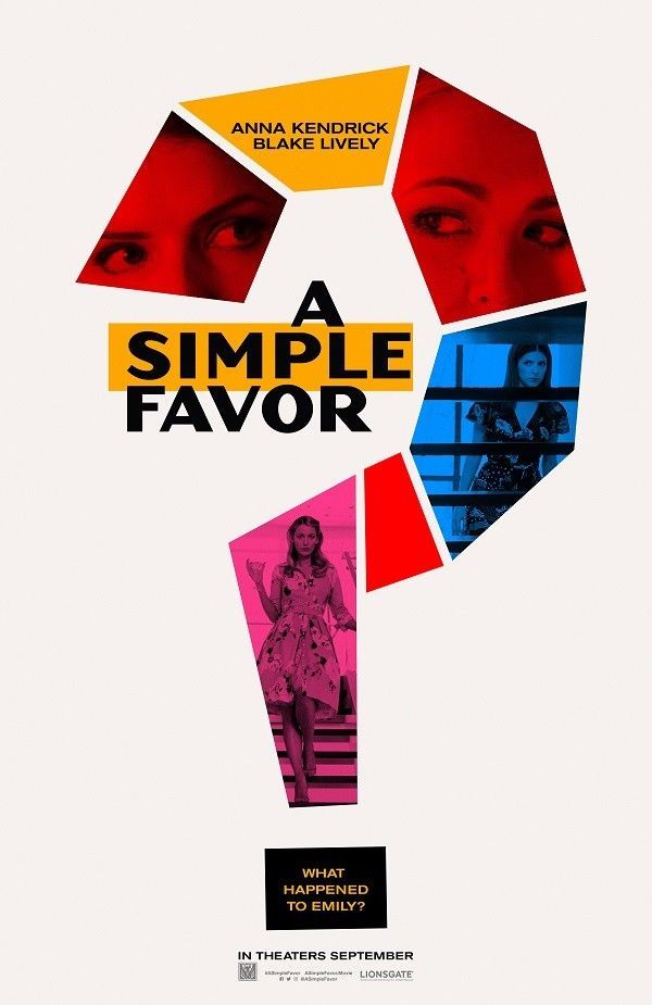Primary image for A Simple Favor Movie Poster Paul Feig 2018 Film Print 14x21" 24x36" 27x40" #4