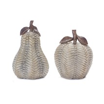 Apple and Pear (Set of 2) 5.75&quot;H, 7&quot;H Resin - £38.63 GBP