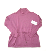 NWT Athleta Balance Cinch Sweatshirt in Tawny Rose Heather Plush Nirvana S - £40.49 GBP