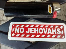 Small Hand made Decal sticker NO JEHOVAHS - £4.68 GBP