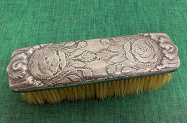 Vintage TIFFANY Sterling Silver Clothes Brush Roses Hand Chased - £239.79 GBP