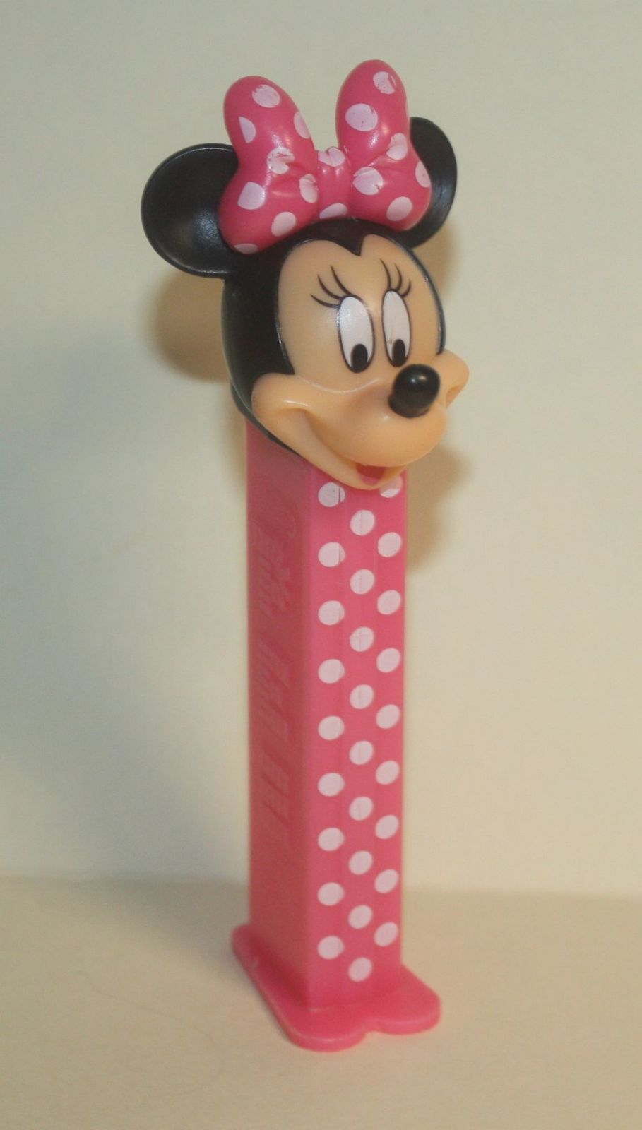 Pez Disney&#39;s Minnie Mouse Pink &amp; White Polka Dot Bow &amp; Body Candy Dispenser - $3.00