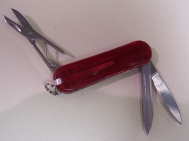 Frost 15-538CLR Swiss Knife 2.25 Inch Blade Scissor File Tweezer Toothpick Red - £5.50 GBP