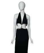 Luxxel Black Maxi Dress Women&#39;s Medium Diamante Cut Out NEW - £79.00 GBP