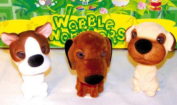 Primary image for 6 ASSORTED BOBBLE HEAD MUTTS bobbing car dash dog moving heads novelty toy new