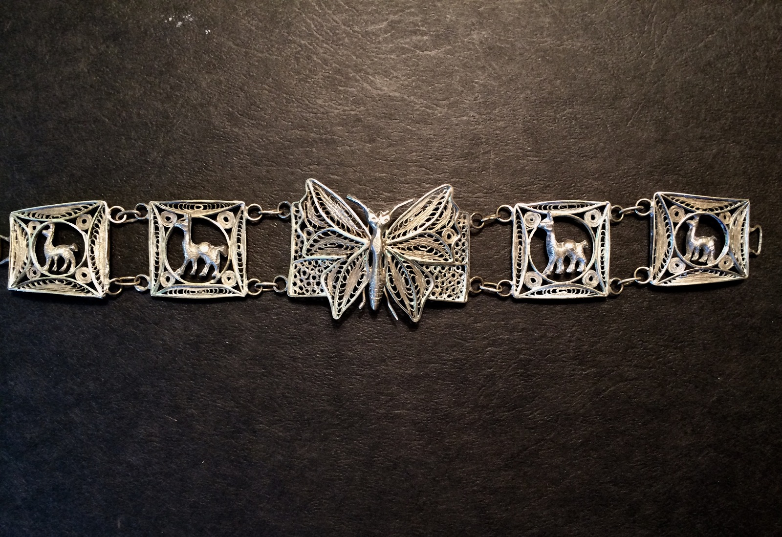Sterling Filigree Boho Chic Bracelet - Vintage - Stunning Design One Of A Kind! - $300.00