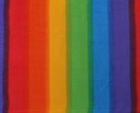 Fleece Rainbow Stripes Multi-Colored Striped Fleece Fabric Print A338.20 - £7.79 GBP