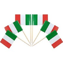 100 Italian Italy Flag 2.5&#39;&#39; Mini-toothpicks - £5.08 GBP