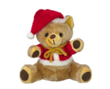 VINTAGE 1980'S MUSICAL LIGHT UP CHRISTMAS TEDDY BEAR STUFFED ANIMAL PLUS... - $65.55