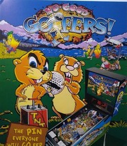 No Good Gofers Pinball Machine Flyer Original 1997 Artwork Golfing Buzz ... - $18.53