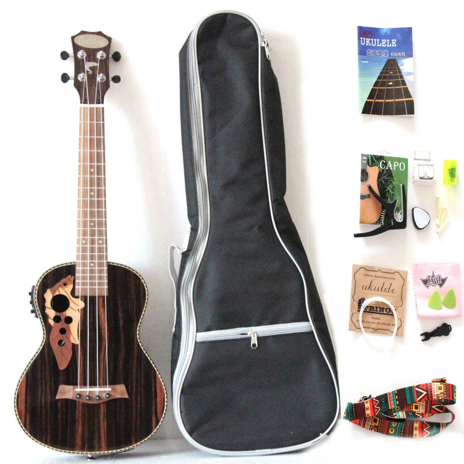 26 Inch All Blackwood Tenor Acoustic Electric Ukulele With Truss Rod With EQ