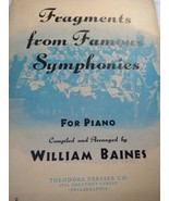 Fragments From Famous Symphonies For Piano by Willam Baines  - £7.11 GBP