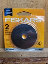 Fiskars 60mm Rotary Blade Titanium 2 Pack 01-005896 - £12.44 GBP