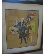 ORIGINAL Painting George Martha Washington Expressionist Realism Erickson - $1,532.52