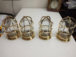 Nautical lights New Brass Mount Nautical Antique Maritime Bulkhead Passageway 4p - £358.48 GBP