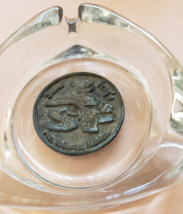 Senor Frog Puerto Vallarta Mexico Engraved Coin design glass triangular ashtray - £23.68 GBP