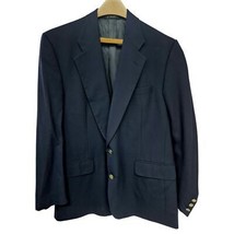 SUPER 100&#39;S VINTAGE Burberry Men&#39;s Navy Blue Solid Wool Blazer 42R $1,89... - $200.48