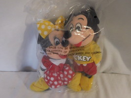 Disney Store 90&#39;s Classic Mickey Mouse and Minnie Mouse Mini Bean Bag Se... - £17.92 GBP