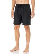 Amazon Essentials Men’s 9&quot; Swim Trunks Black Mesh Lining Pockets Size M - $24.92 CAD