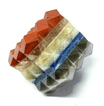 Merkaba 54 Point Pyramid Lemurian Power Cube Gemstone Crystal 7 Chakra G... - $29.58