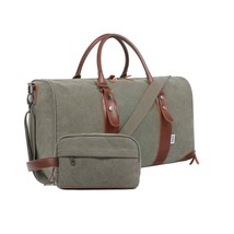 Oflamn - Large Duffel Bag | Leather | Weekender | For the Night | Trip |... - £97.76 GBP